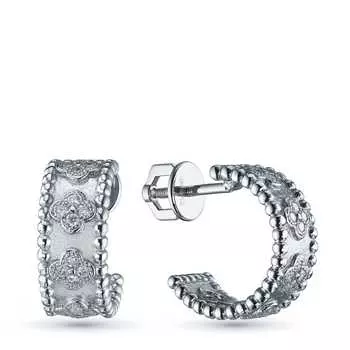 Пусеты из белого золота с бриллиантами э0901пс04220301