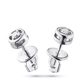 Пусеты из белого золота с бриллиантами э0901пс05157700