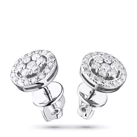 Пусеты из белого золота с бриллиантами э0901пс05165600