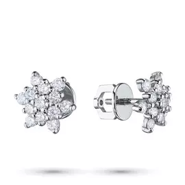 Пусеты из белого золота с бриллиантами э0901пс06181000