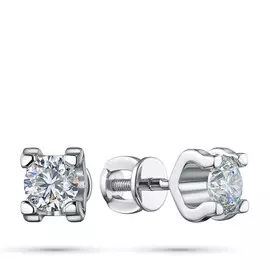 Пусеты из белого золота с бриллиантами э0901пс06200855