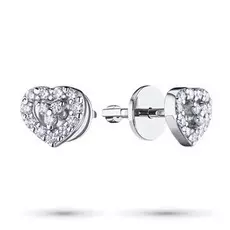 Пусеты из белого золота с бриллиантами э0901пс07168600