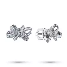 Пусеты из белого золота с бриллиантами э0901пс07182800