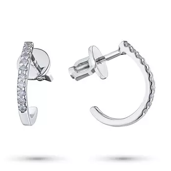 Пусеты из белого золота с бриллиантами э0901пс07190580