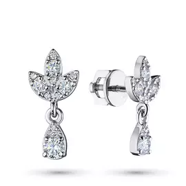 Пусеты из белого золота с бриллиантами э0901пс07190590