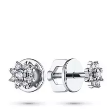 Пусеты из белого золота с бриллиантами э0901пс07191230
