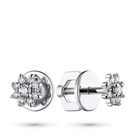 Пусеты из белого золота с бриллиантами э0901пс07191230