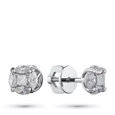 Пусеты из белого золота с бриллиантами э0901пс07200351