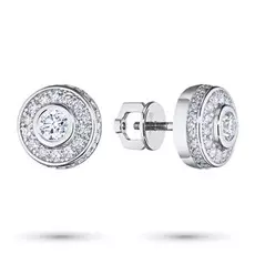 Пусеты из белого золота с бриллиантами э0901пс08182400