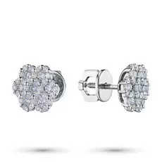 Пусеты из белого золота с бриллиантами э0901пс08184600