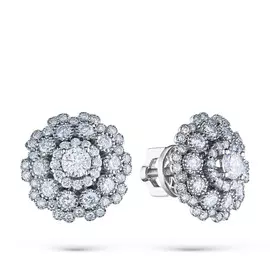 Пусеты из белого золота с бриллиантами э0901пс0819048