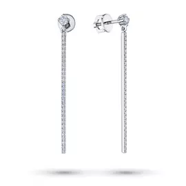 Пусеты из белого золота с бриллиантами э0901пс08191350