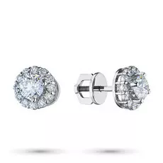 Пусеты из белого золота с бриллиантами э0901пс0819136