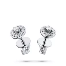 Пусеты из белого золота с бриллиантами э0901пс09172600