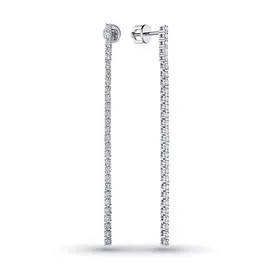 Пусеты из белого золота с бриллиантами э0901пс09191330