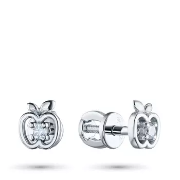 Пусеты из белого золота с бриллиантами э0901пс09211012