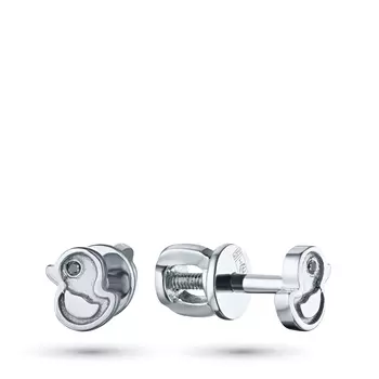 Пусеты из белого золота с бриллиантами э0901пс09211037