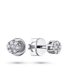 Пусеты из белого золота с бриллиантами э0901пс10134800