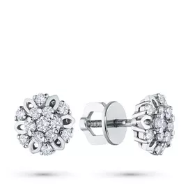 Пусеты из белого золота с бриллиантами э0901пс10170800