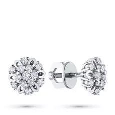 Пусеты из белого золота с бриллиантами э0901пс10170800