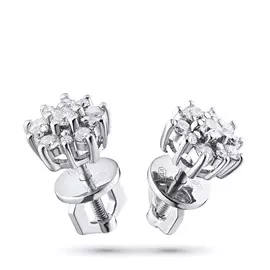 Пусеты из белого золота с бриллиантами э0901пс10177200