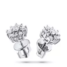 Пусеты из белого золота с бриллиантами э0901пс10177200