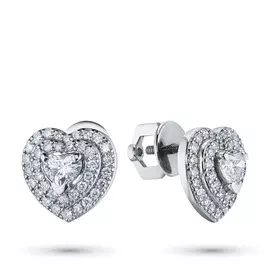 Пусеты из белого золота с бриллиантами э0901пс10183800