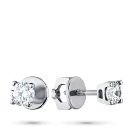 Пусеты из белого золота с бриллиантами э0901пс11102200