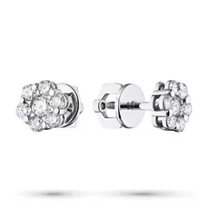 Пусеты из белого золота с бриллиантами э0901пс11141800