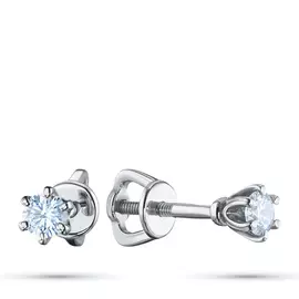 Пусеты из белого золота с бриллиантами э0901пс12150800