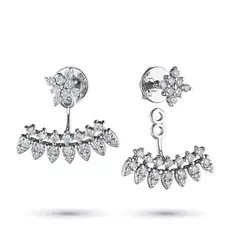 Пусеты из белого золота с бриллиантами э0901пс1219006