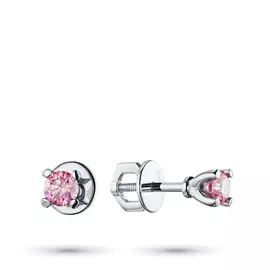 Пусеты из белого золота с бриллиантами э0912пс04190800