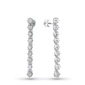 Пусеты из белого золота с бриллиантами э0945пс06220368