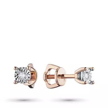 Пусеты из белого золота с бриллиантами э1101пс06200101