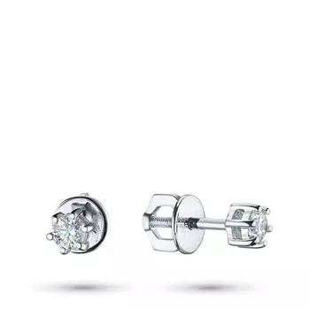 Пусеты из белого золота с бриллиантами э4001пс05200682