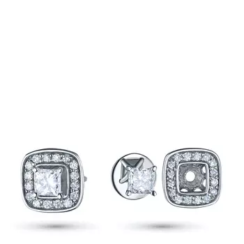 Пусеты из белого золота с бриллиантами э4001пс07220606