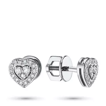 Пусеты из белого золота с бриллиантами э4701пс04210028