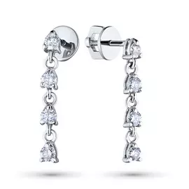 Пусеты из белого золота с бриллиантами э0901пс04201413