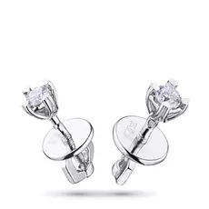 Пусеты из белого золота с бриллиантами п09с021601