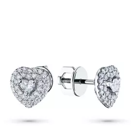 Пусеты из белого золота с бриллиантами э0901пс04199700