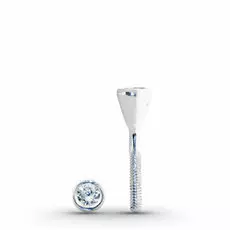 Пусеты из белого золота с бриллиантом э0901пс01130100