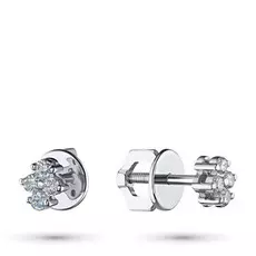 Пусеты из белого золота с бриллиантом э0901пс01169600