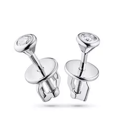 Пусеты из белого золота с бриллиантом э0901пс02164200