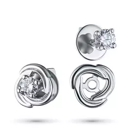 Пусеты из белого золота с бриллиантами э0901пс02200213