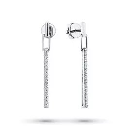 Пусеты из белого золота с бриллиантами э0901пс02203580