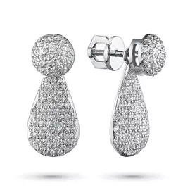 Пусеты из белого золота с бриллиантом э0901пс03210370