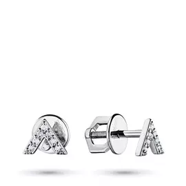 Пусеты из белого золота с бриллиантом э0901пс03210512