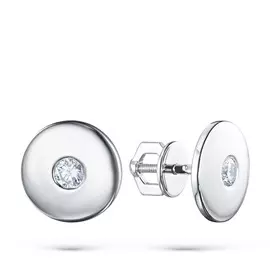 Пусеты из белого золота с бриллиантами э0901пс03210854