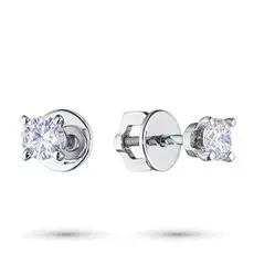 Пусеты из белого золота с бриллиантом э0901пс04080200