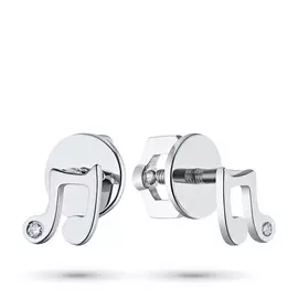 Пусеты из белого золота с бриллиантом э0901пс04200826